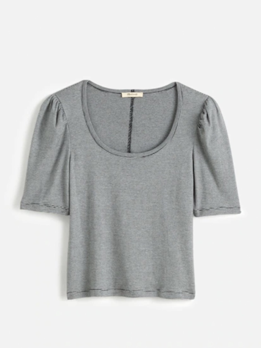 Madewell Puff sleeve Scoopneck Tee in Stripe Medium